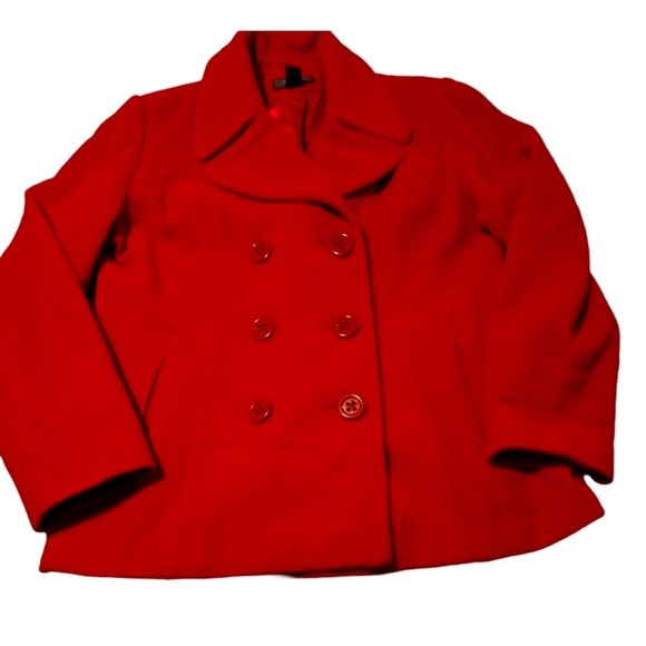 Style & Co. Jackets & Blazers - Style & Co Red ♥️ women's pea coat 🧥 size L